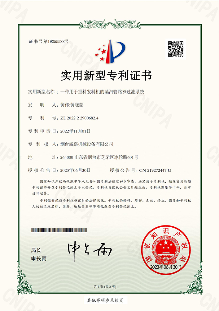 一種用于重料發(fā)料機(jī)的蒸汽管路雙過濾系統(tǒng).jpg